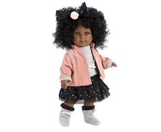 Llorens 53526 Zuri Poupée en Poils Noirs Multicolore 35 cm