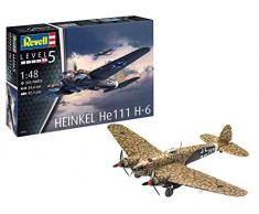 Revell 03863 Maquette davion Heinkel He111 H-6, échelle 1/48, 3863, Gris