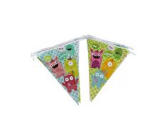 DYNASTRIB- Happy Monster Guirlande Fanions, 2080551, Multicolore, 270 CM