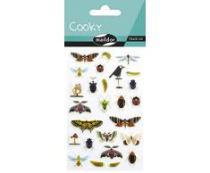 Maildor CY098C - Un sachet de gommettes 3D Cooky 1 planche 7,5x12cm, Cabinets de curiosité (26 stickers)