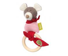 sigikid, 41782 - Doudou - Souris avec Anneau de Dentition - Rose/Gris