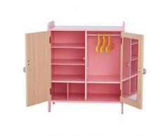 penderie/Rangement en Bois pour Poupée de 45 cm Le Monde Dolivia TD-12864A