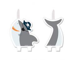 Amscan International 172219 Amscan Lot de 2 bougies fantaisie pour fête danniversaire