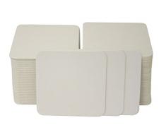 Folia 2326 – Lot de 100 Dessous de Verre à bière, rectangulaire, 9,3 x 9,3 cm.