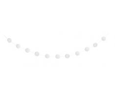 Unique Party 63381 - Guirlande de Boules Alvéolées Blanches (2.1 m)
