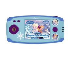 Lexibook - Jl2365FZ - Console de jeux portable La Reine des Neiges - Compact Cyber Arcade Center 150 Jeux - 10 jeux La Reine des Neiges et 140 jeux classiques - Anna, Elsa & Olaf - Bleu