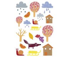 Maildor AE034O -Un sachet Gommettes Baby 6 planches 14,8 x 21 cm, Saisons (120 stickers)