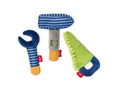 sigikid, 41676 Bébé Garçon Set 3 Hochets Je Bricole, Papa & Me