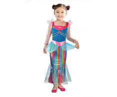 Ciao Barbie sirène arc-en-ciel Costume enfant, 4 – 5 ans, Multicolore, 11665.4 – 5