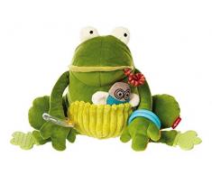 Sigikid - 41312 - Bébé Unisexe - Jeu dEveil Peluche Grenouille - 19 cm - Vert/Bleu