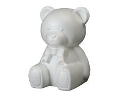 italveneta pédagogique 9104 – Set italveneta pédagogique 9104 – Lot 2 Ours Tirelire en polystyrène H. 200 mm, polystyrène, Blanc, 2 pièces
