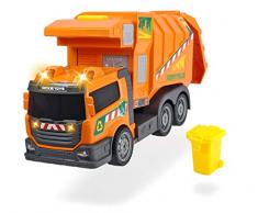 Dickie Toys 203308383 Collector Poubelle à Piles avec Fonction lumière et Son Orange 39 cm