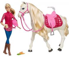 Barbie Dreamhorse Poupée et Son Cheval de Rêve Interactif et Motorisé, Hennit, Danse, Doté de Capteurs Sensoriels, Jouet pour enfant, Frv36
