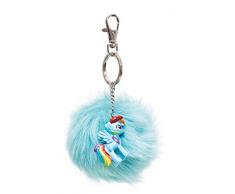 Joy Toy 95984 My Little Pony Porte-clés avec Pochette et Figurine 3D Rainbow Dash 7 cm
