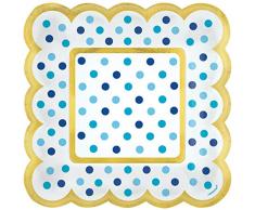 Amscan International 436001 Mise en Bouche Assiette carrée festonnée