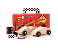 Kipop Lot de 2 Autocollants en Bois pour Voiture Multicolore