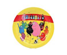 DYNASTRIB- Barbapapa Assiettes, 9002902, Multicolore, 23 CM