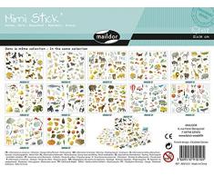 Maildor AE010O - Un sachet de gommettes Mimi stick 12 planches 21x16 cm, Ferme (444 stickers)