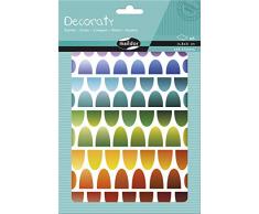 Maildor AE164C - Un sachet de gommettes Decoraty 6 planches 14,8x21cm, Ecailles (468 stickers)