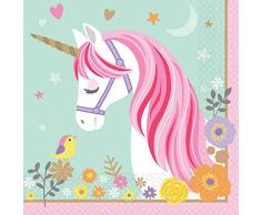 Amscan International Serviette de Table 511929 Lunch-printedln Magique Licorne