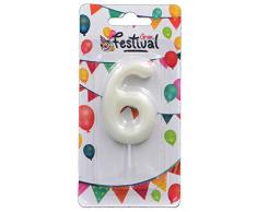 Grand Festival Bougie danniversaire Blanc (1)