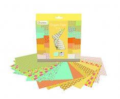 Avenue Mandarine OR505O - Un paquet de 60 feuilles Origami 20x20 cm 70g (30 motifs x 2 feuilles) et une planche de stickers incluse, Spring