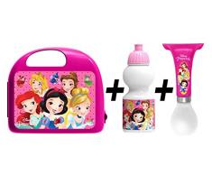 Stamp - Combo Boite A Gouter + Gourde + Klaxon - Princesses Disney