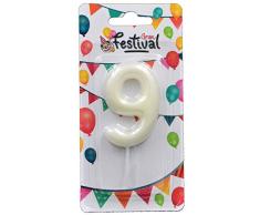 Grand Festival Bougie danniversaire Blanc (1)