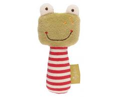Sigikid, Filles et Garçons, Hochet Grenouille Green Collection, Jouets pour bébés, Recommandé dès la Naissance, Rouge/Vert, 39190
