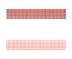 Unique Party 58713 - Nappe en Plastique - 2, 13 m x 1, 37 M - Fête à Thème Dété Vichy Rouge