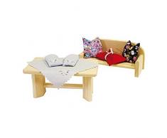 Rülke Jouet en Bois 21665 Coussin pour poupée et Nappe