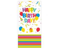 Susy Card 40012018 – Nappe de Table 120 x 180 cm, Motif Bon Anniversaire