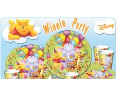 Givi Italia 61236 10 Papier Tasses 200 cc. Winnie fête Multicolore