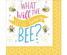 Amscan International 512166 papier et plastique Vaisselle, Serviette Lunch blé est Bee