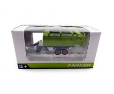 Norev - 319212REMAGR - Maquette - New Holland Remorque Claas Quantum 5700 - 2012 - Echelle 1/64, Vert