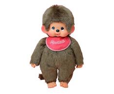 Bandai - Monchhichi - peluche - Garçon bavoir rouge 45 cm - 25541