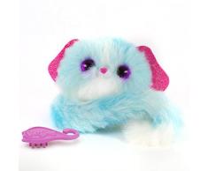 Bandai - Pomsies - Lulu - Chiot blanc et bleu - Peluche interactive qui saccroche partout - 82844