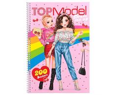 Depesche 11120 Carnet de coloriage avec Autocollants, TOPModel Dress me up, env. 26 x 17,5 x 1,5 cm