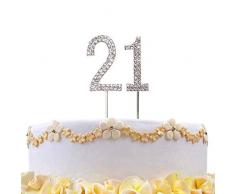 Gifts SHATCHI-812 Décoration de gâteau Motif 4 toutes les occasions Argenté 21