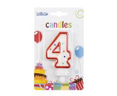 Boland 63404 Lot de 4 bougies avec chiffres
