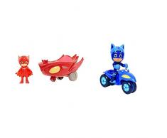 Pyjamasques - Véhicule avec Figurine - Bibou & Super Moon Véhicule de l’Espace avec Figurine 7,5 cm - Modèles alléatoires