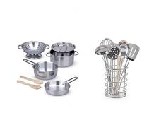 Melissa & Doug - 14265 - Poêlons Et Casseroles & 19351 - Ensemble D’Ustensiles de Cuisson