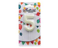 Grand Festival Bougie danniversaire Blanc (1)