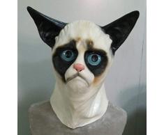Le caoutchouc plantation TM 619219293549 siamois en latex Masque de chat Félin tigré Tom Animal Halloween déguisement accessoire, adulte, taille unique