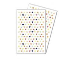 Maildor AE186C - Un sachet de gommettes Initial 20 planches 10,5x16 cm, Mini-étoiles métals et pastels (3 240 stickers)