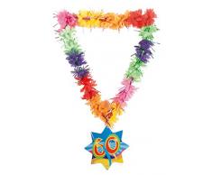 Folat Décoration Hawaii Lei Lametta Happy 60 Anniversaire