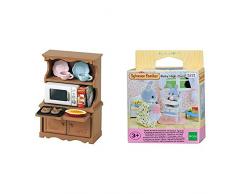 Sylvanian Families - 3561 - Ensemble Cuisine et Four - Mini-Poupée & Baby High Chair Families Chaise Haute pour Bébé, 5221, Pas de Variations