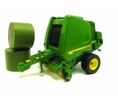 Tomy Big Farm - 42710 - Véhicule Miniature - Presse à Balles Rondes John Deere 854