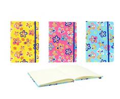 Toi-Toys- Cahier Fleurs Grand a5 3 Assorties, 46057Z, Multicolore