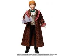 Harry Potter Poupée Articulée Ron Weasley de 26 Cm en Costume Bal de Noël avec son Invitation, à Collectionner, Jouet Enfant, Gfg15